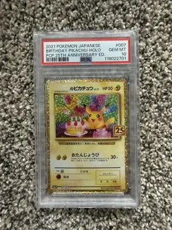 2021 Pokemon Japanese Birthday Pikachu-Holo PCP 25th Anniversary - Image 3