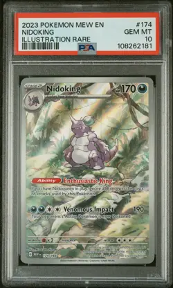 2023 POKEMON MEW EN-151 ILLUSTRATION RARE #174 NIDOKING PSA 10 - Image 1