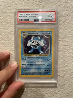 1999 pokemon game 13 poliwrath-holo psa 9 - Image 1