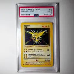 1999 POKEMON BASE SET #16 ZAPDOS-HOLO PSA 9 Unlimited - Image 1