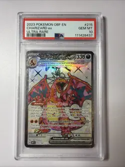 2023 POKEMON OBF EN-OBSIDIAN FLAMES ULTRA RARE #215 CHARIZARD EX PSA 10 - Image 1