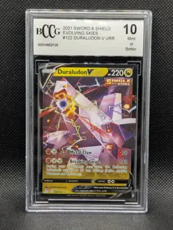 Duraludon V #122 BCCG 10 MINT Evolving Skies Holo Ultra Rare Pokemon TCG SWSH - Image 1