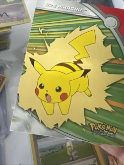 Pikachu #25 HV6 - Pokemon 2000 Topps TV Heroes & Villians - Blue Logo - Image 2