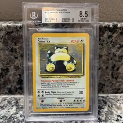 1999 Pokemon Jungle Holo Snorlax 11/64 Rare Error No Symbol BGS 8.5 - Image 1