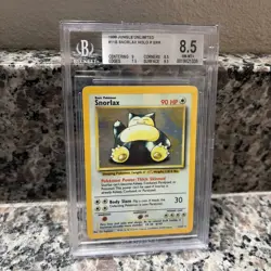 1999 Pokemon Jungle Holo Snorlax 11/64 Rare Error No Symbol BGS 8.5 - Image 2