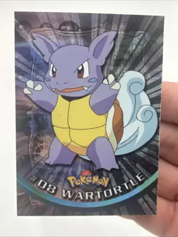 Wartortle #08 Holo Foil 1999 Pokemon Topps Black Logo Series 1 TV Animation NM - Image 1