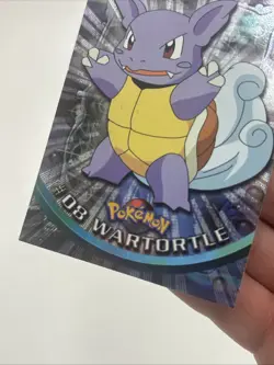 Wartortle #08 Holo Foil 1999 Pokemon Topps Black Logo Series 1 TV Animation NM - Image 2