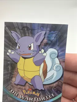 Wartortle #08 Holo Foil 1999 Pokemon Topps Black Logo Series 1 TV Animation NM - Image 3