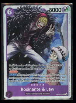 Rosinante & Law EB04-038 One Piece The Azure Sea's Seven Super Rare Near Mint - Image 1