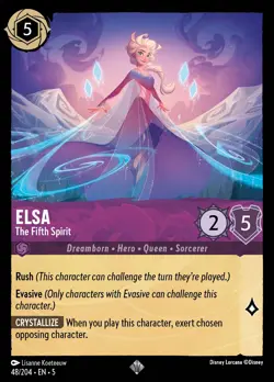 Disney Lorcana Shimmering Skies #48 Elsa - The Fifth Spirit - Image 1
