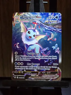 Vaporeon VMAX SWSH182 Black Star Promo Alternate Art Pokemon Card (737) - Image 1