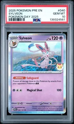 PSA 10 Sylveon - Pokemon Day 2025 Stamped Promo Pokemon Card - Pokemon TCG - Image 1