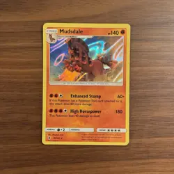 Mudsdale LP Burning Shadows Sun & Moon Holo Rare Pokemon Card - Image 1