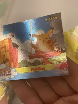 Holo Foil #57 PLAYTIME Topps Pokemon Card Pikachu's Vacation LP - Image 3