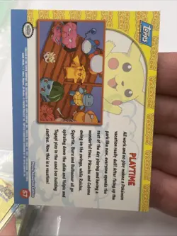 Holo Foil #57 PLAYTIME Topps Pokemon Card Pikachu's Vacation LP - Image 4
