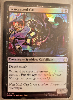 Venomized Cat - SPM 72 - NM - EN - Common (Foil) - MTG Spider-Man - Image 1