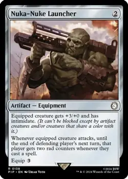 Magic: The Gathering Nuka-Nuke Launcher 138 Rare Foil Fallout - Image 1