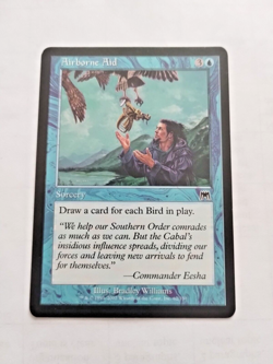 MTG Airborne Aid Onslaught 062/350 Regular Common - Some Edge Wear - See Pics - Image 1