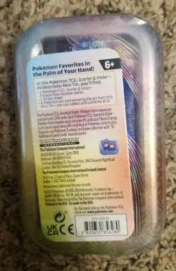 Pokemon Paldean Fates Mini Tin - Smoliv Sealed - Image 3