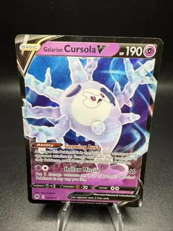 Pokemon TCG- Galarian Cursola V – 021/073 | Holo | Champion’s Path- Clean, Rare! - Image 1