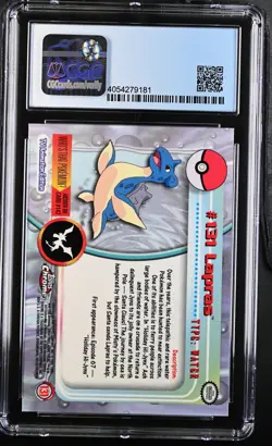 CGC 10 Gem Mint Lapras 131 Chrome Chrome Series 2 Pokemon Topps - Image 2