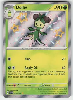 DOLLIV 103/091 SHINY RARE PALDEAN FATES POKEMON NM/M - Image 2