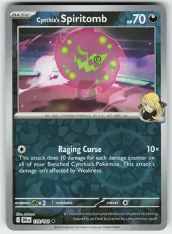 Cynthia's Spiritomb 129/182 Reverse Holo Uncommon Destined Rivals Pokemon NM - Image 1