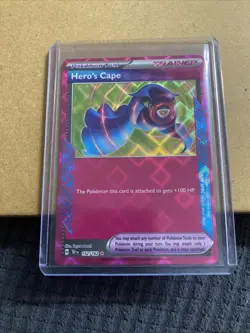 Pokemon TCG Hero's Cape SV05: Temporal Forces 152/162 Holo ACE SPEC Rare - Image 1