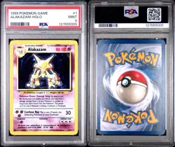 Pokemon Alakazam 1/102 Holo Rare Unlimited Edition Base Set 1999 PSA 9 - Image 2