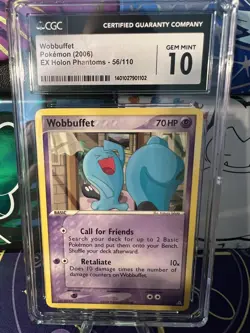 CGC 10 Pokemon Wobbuffet 56/110 EX Holon Phantoms - Image 1
