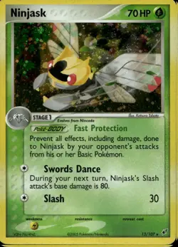 Ninjask 13/107 Holo Rare EX Deoxys Pokemon - Image 1