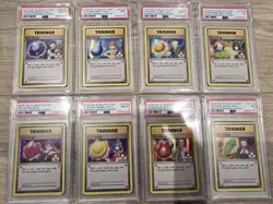 Kanto 8 Gym Badge Pokemon League HOLO XY PROMO XY203-210 SEQUENTIAL SET PSA 7-9 - Image 1