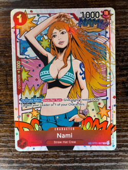TCG One Piece English Treasure Rare Nami ST01-007 Wings of the Captain Foil - Image 1