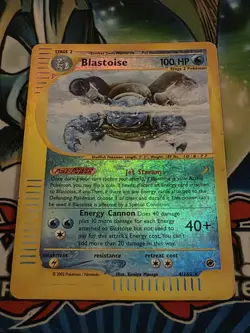 Pokemon TCG Blastoise Expedition Base Set Reverse Holo Holo Card 4/165 - Image 1