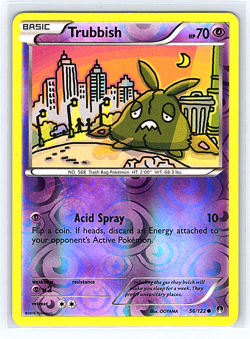 Trubbish [Reverse Holo] 56/122 Breakpoint LP Pokemon Card - Image 1