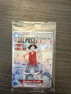 Bandai Namco One Piece CCG Monkey.D.Luffy P055 US Voyage Promo Character Card - Image 1