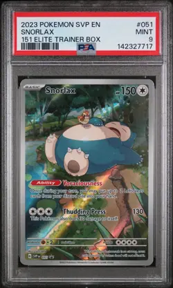 Snorlax 051 - Sv: Scarlet & Violet Promo Cards Holo (PSA 9) - Image 1
