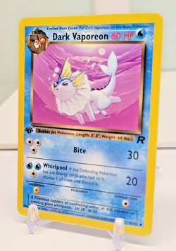 Dark Vaporeon 1st Edition 45/82 Team Rocket Pokemon Card WOTC LP - Image 2