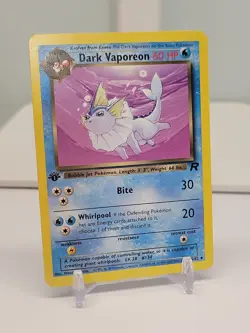 Dark Vaporeon 1st Edition 45/82 Team Rocket Pokemon Card WOTC LP - Image 3