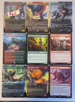 magic the gathering Dinosaurs themed lot. Gruul. 9 Cards, 1 is foil. - Image 1
