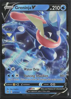 POKEMON TCG 2021 FUSION STRIKE GRENINJA V FULL ART ULTRA RARE #073/264 - Image 1