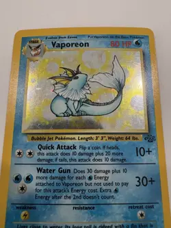 Pokemon Jungle Vaporeon TCG Card 12/64 Holographic Rare Near Mint - Image 2