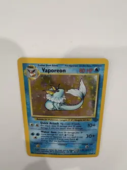 Pokemon Jungle Vaporeon TCG Card 12/64 Holographic Rare Near Mint - Image 3