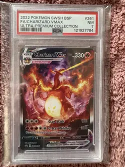 CHARIZARD VMAX 2022 POKEMON BLACK STAR PROMO ULTRA PREMIUM SWSH | PSA 7 - Image 1