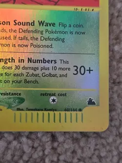 2003 Pokemon Golbat 060/144 Skyridge Holo - Image 2
