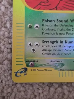 2003 Pokemon Golbat 060/144 Skyridge Holo - Image 3