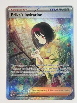Pokemon TCG Scarlet & Violet Trainer Supporter Erika's Invitation 203/165 - Image 1