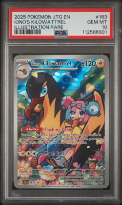 2025 Pokemon Journey Together Iono's Kilowattrel Illustration Rare PSA 10 #163 - Image 1