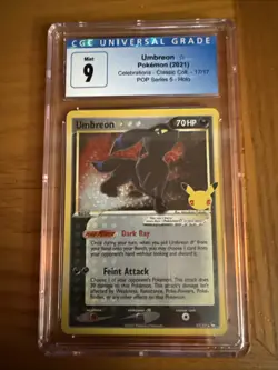 2021 Pokemon Celebrations Classic Collection Umbreon Gold Star CGC 9 - Image 1