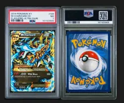 2014 POKEMON XY FLASHFIRE ULTRA RARE #108 M CHARIZARD EX PSA 7 - Image 2